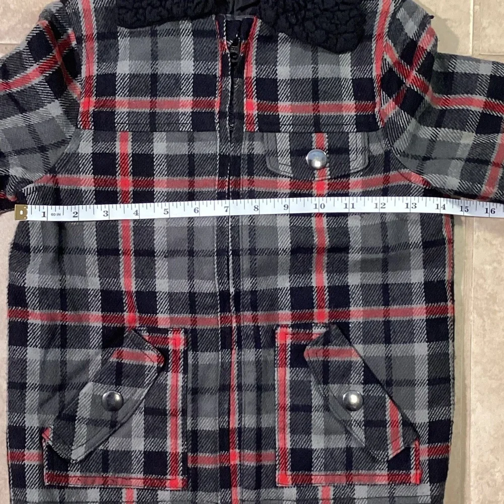 Cherokee Flannel Zippered Jacket Faux Fur Collar Toddler 5T